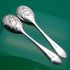 Pair Berry Bowl Serving Spoons - Harebell - Potter Silva Nickel Silver - Antique (#60768) 4