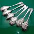 6x Lovely Ornate Serving Spoons Incl Berry Bowl Silver Plated Epns Antique (#60771) 6