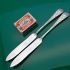 Pair Of Ornate Short Cake Knives - Jsd Epns Silver Plated Antique (#61127) 6