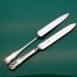 Louis Xvi Pattern - Short Length Cake Knifes Silver Plated Antique Epns (#61132) 4