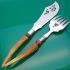 Stag Horn Antler Handled Fish Servers Silver Plated Sheffield Antique (#61143) 4