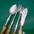 Stag Horn Antler Handled Jam Spoon Pickle Forks Butter Spreader Silver Plated (#61184) 2