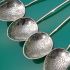 5x Antique Japanese 84 Silver Dragon Tea Spoons C. 1900 (#61215) 3