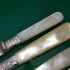 6x Mother Of Pearl Handled Cake Knives Silver Plated Epns (#61449) 7