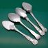 4x Queens Pattern Jam & Cream Spoons Silver Plated Antique (#61486) 2