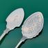 4x Queens Pattern Jam & Cream Spoons Silver Plated Antique (#61486) 7