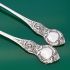 Pair Of Dessert Sized T&co Berry Bowl Spoons Silver Plated Antique (#61503) 3