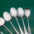 7x Bright Cut Silver Plated Jam & Cream Spoons Antique Epns (#61505) 3