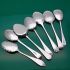 7x Bright Cut Silver Plated Jam & Cream Spoons Antique Epns (#61505) 4