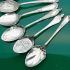 6x Ornate Jam & Cream Spoons Silver Plated Antique (#61509) 3