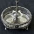 Ornate 6 Bottle Cruet Set Frame Silver Plated Antique (#61571) 10