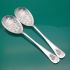 Pair Of Berry Bowl Serving Spoons Grapevine Handles 1922 Silver Plated (#61622) 3