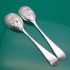 Pair Of Berry Bowl Serving Spoons Grapevine Handles 1922 Silver Plated (#61622) 4