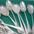 Bulk Lot Of 16x Berry Bowl Serving Spoons Silver Plated / Ns Antique (#61623) 3