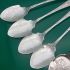8x Jam & Cream Spoons Same Pattern Ornate Antique Silver Plated (#61625) 5