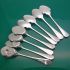 8x Jam & Cream Spoons Same Pattern Ornate Antique Silver Plated (#61625) 6