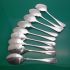 9x Jam Spoons Same Pattern Ornate Antique Silver Plated (#61626) 5