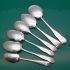 6x Jam Spoons Gadr0on Pattern Silver Plated Antique (#61633) 5