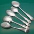 5x Gadroon Pattern Jam Spoons Silver Plated Antique (#61634) 5