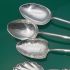 6x Ball Finial Antique Silver Plated / Ns Jam Spoons (#61635) 3