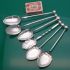 6x Ball Finial Antique Silver Plated / Ns Jam Spoons (#61635) 6