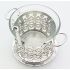 Unusual Small Pickle Jar Frame With Mother Of Pearl Fork - Silver Plated Antique (#61674) 3