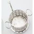 Unusual Small Pickle Jar Frame With Mother Of Pearl Fork - Silver Plated Antique (#61674) 5