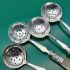 4x Mother Of Pearl Handled Silver Plated Sifting Straining Ladles Antique (#61708) 3