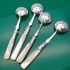 4x Mother Of Pearl Handled Silver Plated Sifting Straining Ladles Antique (#61708) 6