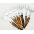8x Stag Horn Antler Handle Meat Forks - Silver Plated - Antique (#61735) 2