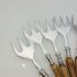 8x Stag Horn Antler Handle Meat Forks - Silver Plated - Antique (#61735) 4