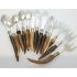 Bulk Lot Stag Horn Antler Handle Forks Spoons Etc  - Silver Plated - Wear (#61737) 6
