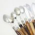 Bulk Lot Stag Horn Antler Handle Forks Spoons Etc  - Silver Plated - Wear (#61737) 7