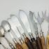 Bulk Lot Stag Horn Antler Handle Forks Spoons Etc  - Silver Plated - Wear (#61737) 8