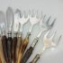 Bulk Lot Stag Horn Antler Handle Forks Spoons Etc  - Silver Plated - Wear (#61737) 9