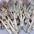 217x Elkington Durham Silver Plated Side / Dessert Forks 1960's Vintage (#61742) 2