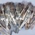 217x Elkington Durham Silver Plated Side / Dessert Forks 1960's Vintage (#61742) 5