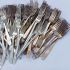 217x Elkington Durham Silver Plated Side / Dessert Forks 1960's Vintage (#61742) 6