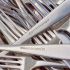 217x Elkington Durham Silver Plated Side / Dessert Forks 1960's Vintage (#61742) 7
