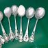Beautiful Collection Of 10 Jam Spoons - Silver Plated - Pierced - Antique (#61747) 4