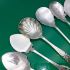Beautiful Collection Of 10 Jam Spoons - Silver Plated - Pierced - Antique (#61747) 5