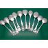 Beautiful Collection Of 10 Jam Spoons - Silver Plated - Pierced - Antique (#61747) 7