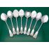 8x Matching Pattern Jam & Cream Spoons Silver Plated Antique (#61752) 2