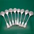 8x Matching Pattern Jam & Cream Spoons Silver Plated Antique (#61752) 5