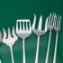 Queen Anne Pattern Serving Forks & Jam Spoons Silver Plated Antique (#61753) 4