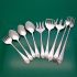 Queen Anne Pattern Serving Forks & Jam Spoons Silver Plated Antique (#61753) 5