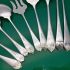 Queen Anne Pattern Serving Forks & Jam Spoons Silver Plated Antique (#61753) 6