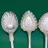 5 Beautiful Matching Pattern Jam Spoons - Silver Plated - Antique (#61754) 3