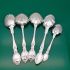 5 Beautiful Matching Pattern Jam Spoons - Silver Plated - Antique (#61754) 5