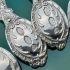 5 Beautiful Matching Pattern Jam Spoons - Silver Plated - Antique (#61754) 6